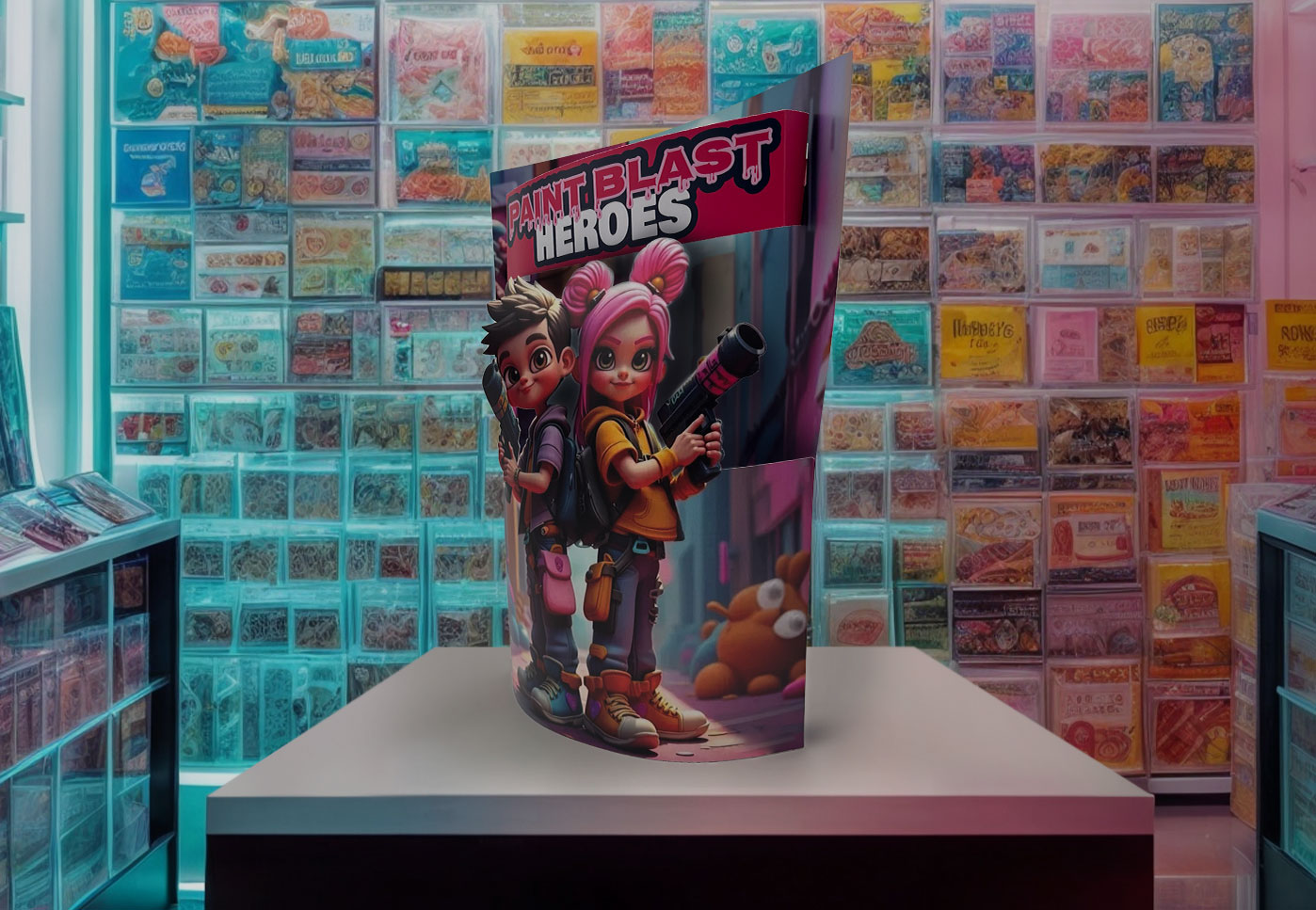 Banner Flexi 3D con maquetas en cartón inspiradas en videojuegos
Cabecera promocional de modelos gaming en cartón troquelado Flexi 3D
Diseños Flexi 3D para entusiastas del gaming, estructuras en cartón de videojuegos