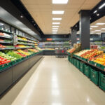Lineal de un supermercado con facing destacado en la sección de fruta y verdura